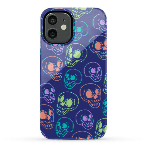 Pastel Skulls Glitch Phone Case