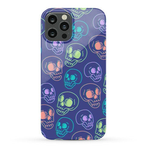 Pastel Skulls Glitch Phone Case