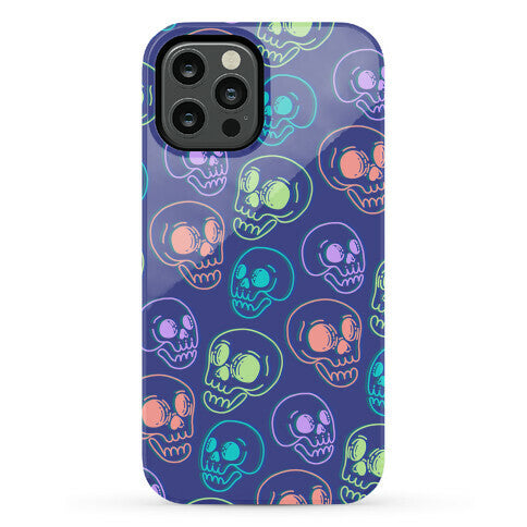 Pastel Skulls Glitch Phone Case