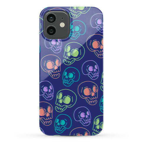 Pastel Skulls Glitch Phone Case