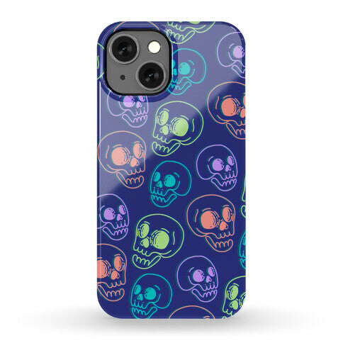 Pastel Skulls Glitch Phone Case