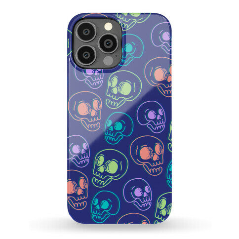 Pastel Skulls Glitch Phone Case
