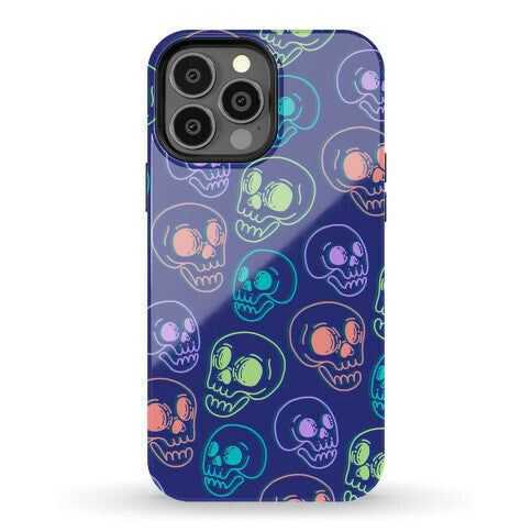 Pastel Skulls Glitch Phone Case