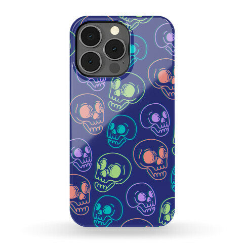 Pastel Skulls Glitch Phone Case