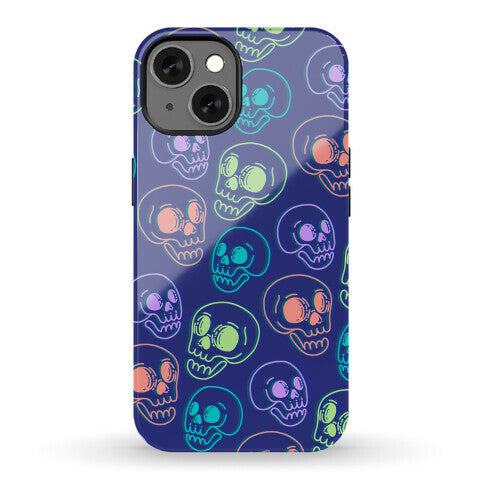 Pastel Skulls Glitch Phone Case