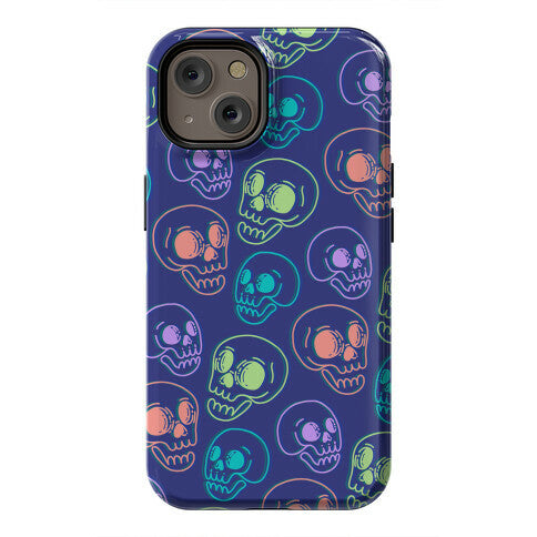 Pastel Skulls Glitch Phone Case