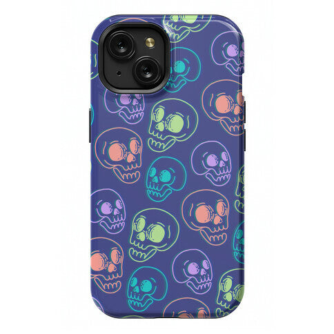 Pastel Skulls Glitch Phone Case