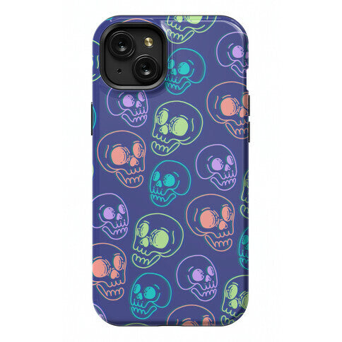 Pastel Skulls Glitch Phone Case