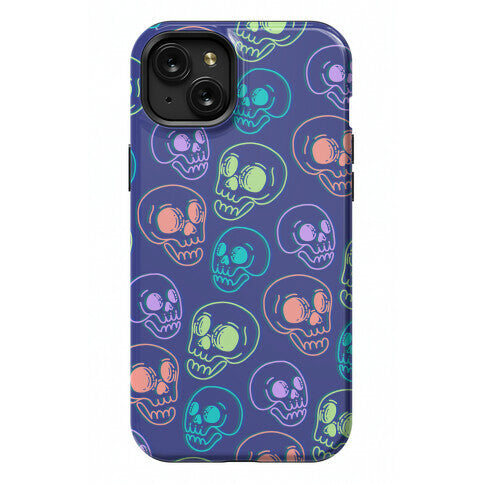 Pastel Skulls Glitch Phone Case