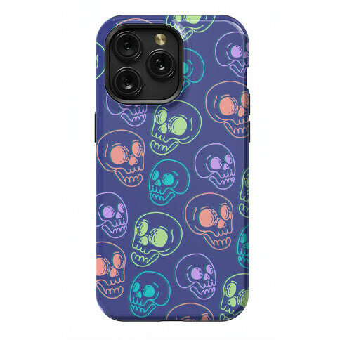 Pastel Skulls Glitch Phone Case