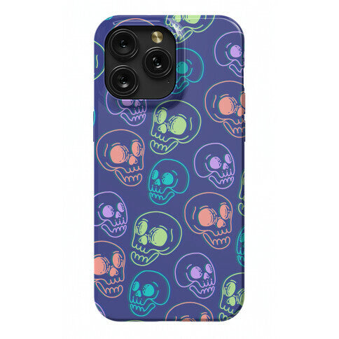 Pastel Skulls Glitch Phone Case