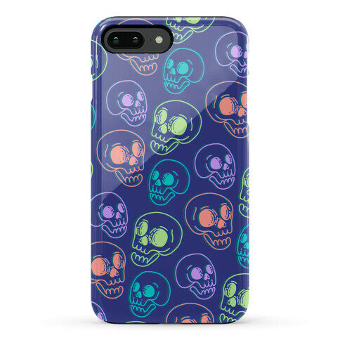 Pastel Skulls Glitch Phone Case