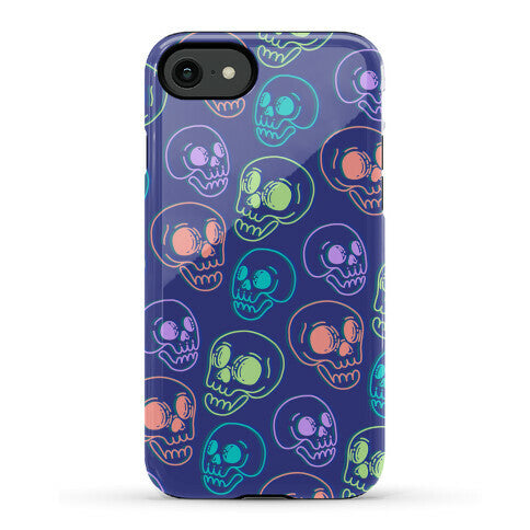 Pastel Skulls Glitch Phone Case