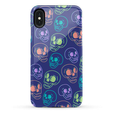 Pastel Skulls Glitch Phone Case