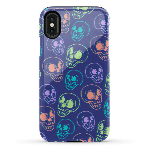 Pastel Skulls Glitch Phone Case