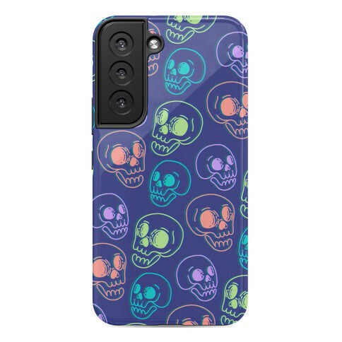 Pastel Skulls Glitch Phone Case
