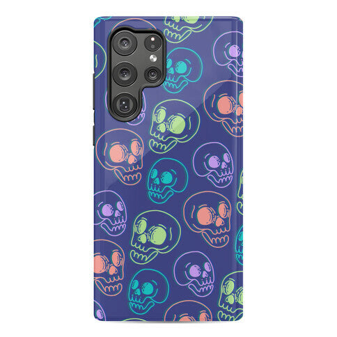 Pastel Skulls Glitch Phone Case