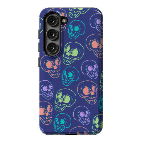 Pastel Skulls Glitch Phone Case