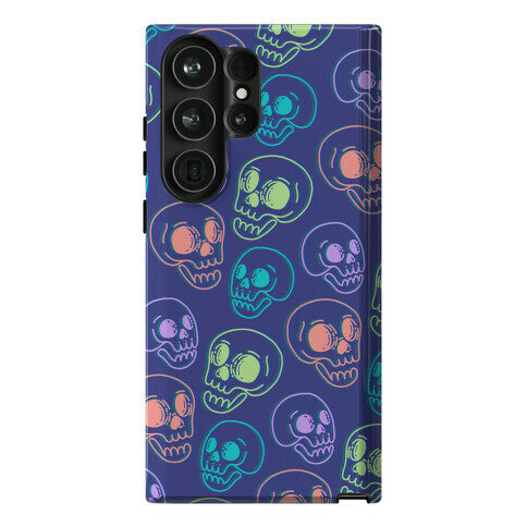 Pastel Skulls Glitch Phone Case