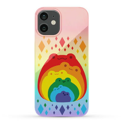 Frogs In Frogs In Frogs Rainbow Phone Case