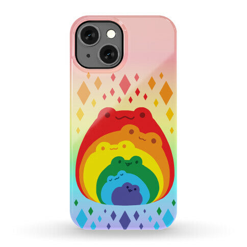 Frogs In Frogs In Frogs Rainbow Phone Case
