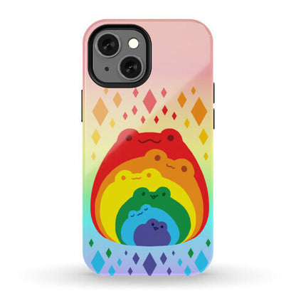 Frogs In Frogs In Frogs Rainbow Phone Case