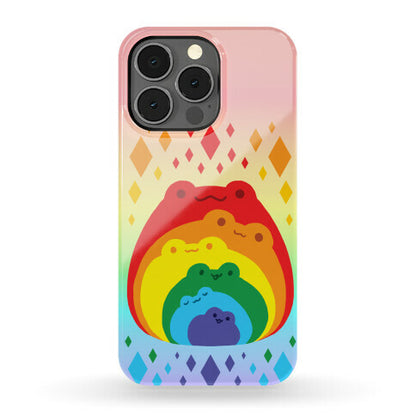 Frogs In Frogs In Frogs Rainbow Phone Case