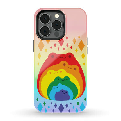 Frogs In Frogs In Frogs Rainbow Phone Case