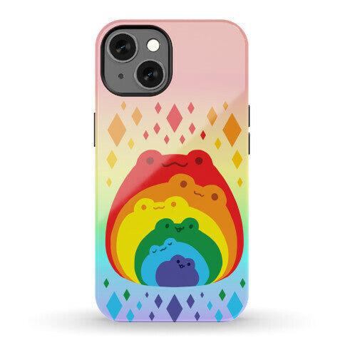 Frogs In Frogs In Frogs Rainbow Phone Case