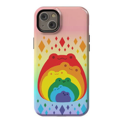 Frogs In Frogs In Frogs Rainbow Phone Case