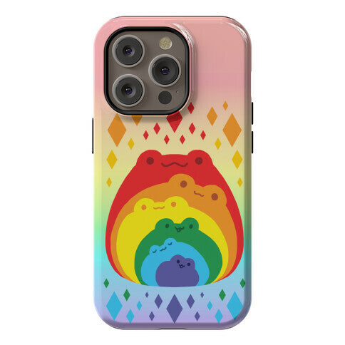 Frogs In Frogs In Frogs Rainbow Phone Case