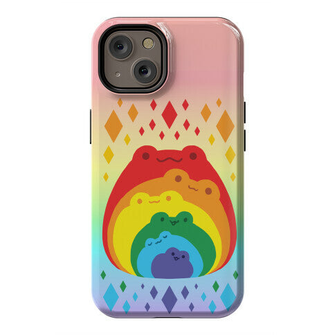 Frogs In Frogs In Frogs Rainbow Phone Case