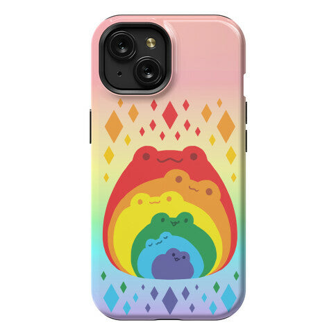 Frogs In Frogs In Frogs Rainbow Phone Case