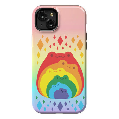 Frogs In Frogs In Frogs Rainbow Phone Case