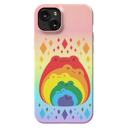 Frogs In Frogs In Frogs Rainbow Phone Case