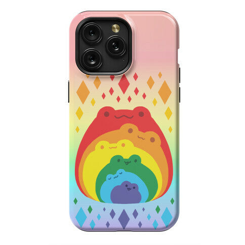 Frogs In Frogs In Frogs Rainbow Phone Case