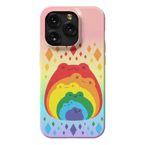 Frogs In Frogs In Frogs Rainbow Phone Case