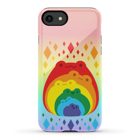 Frogs In Frogs In Frogs Rainbow Phone Case