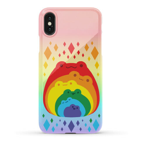 Frogs In Frogs In Frogs Rainbow Phone Case