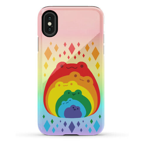 Frogs In Frogs In Frogs Rainbow Phone Case