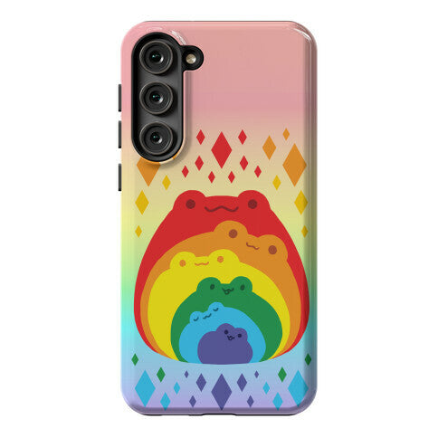Frogs In Frogs In Frogs Rainbow Phone Case