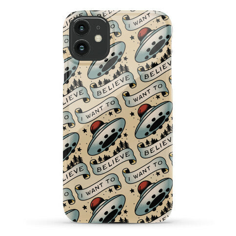 I Want to Believe (Old School Tattoo) Phone Case