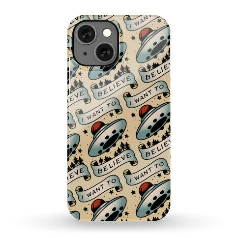 I Want to Believe (Old School Tattoo) Phone Case