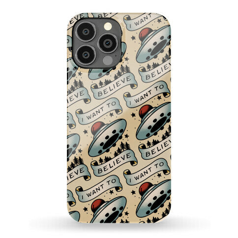 I Want to Believe (Old School Tattoo) Phone Case
