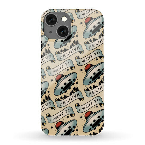 I Want to Believe (Old School Tattoo) Phone Case