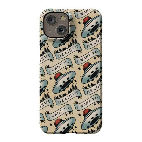 I Want to Believe (Old School Tattoo) Phone Case