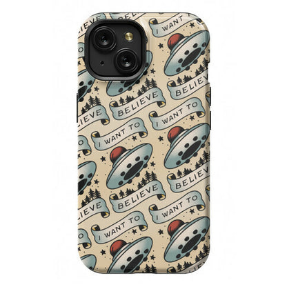 I Want to Believe (Old School Tattoo) Phone Case