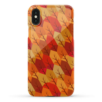 Geometric Fall Leaf Pattern Phone Case