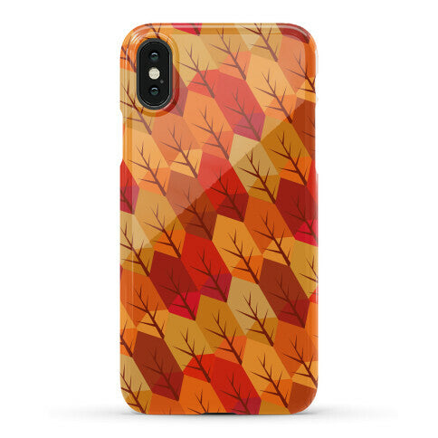 Geometric Fall Leaf Pattern Phone Case