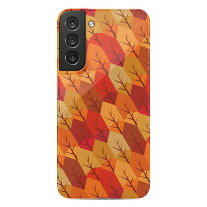 Geometric Fall Leaf Pattern Phone Case